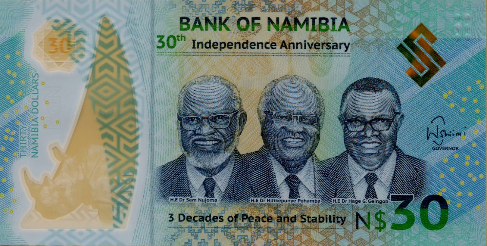 Namibia 30 2020 UNC P-W18